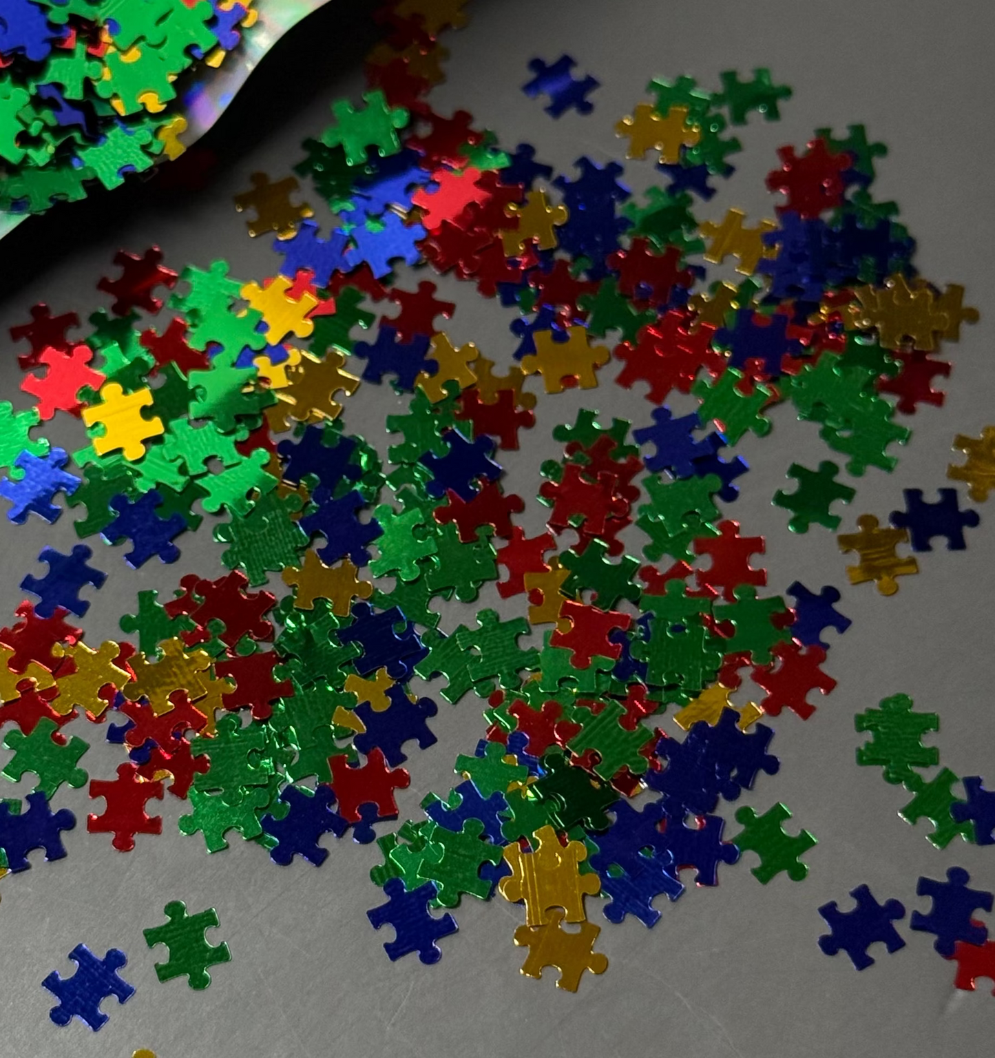 Puzzle Piece Shaped Glitter