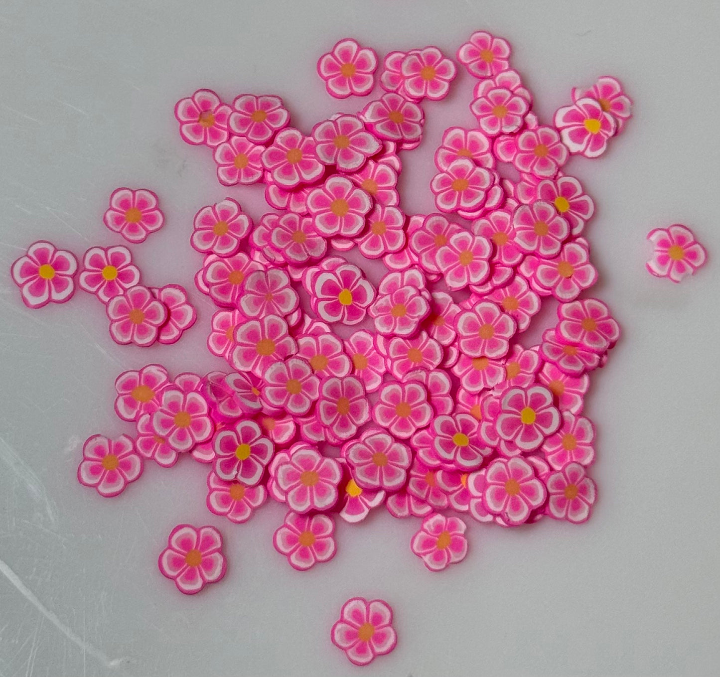 Pink Flowers Shaped Clay