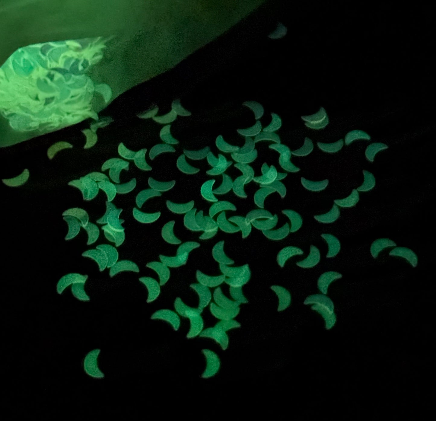 Glow Moons Shaped Glitter