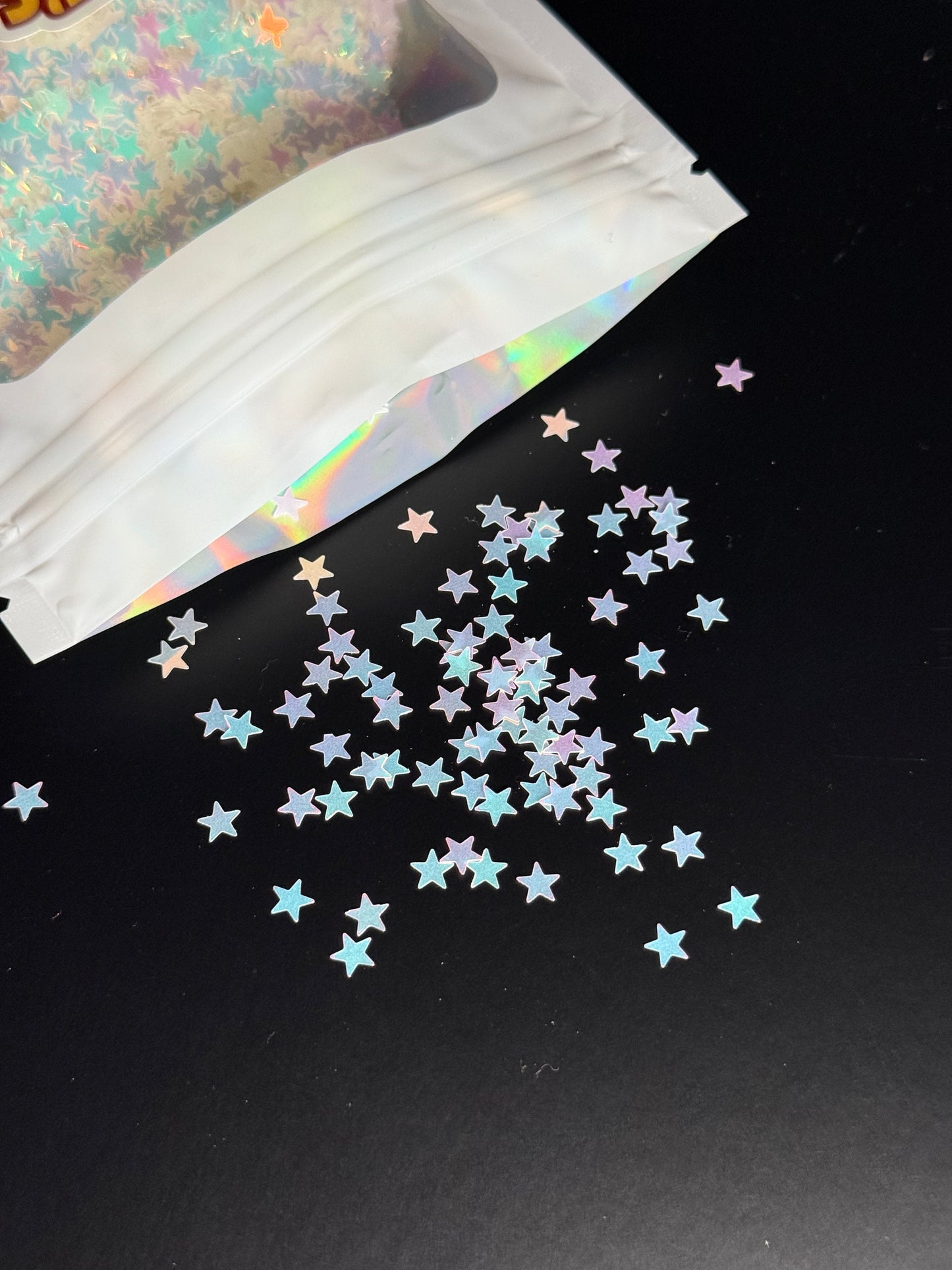 Glow Stars Shaped Glitter