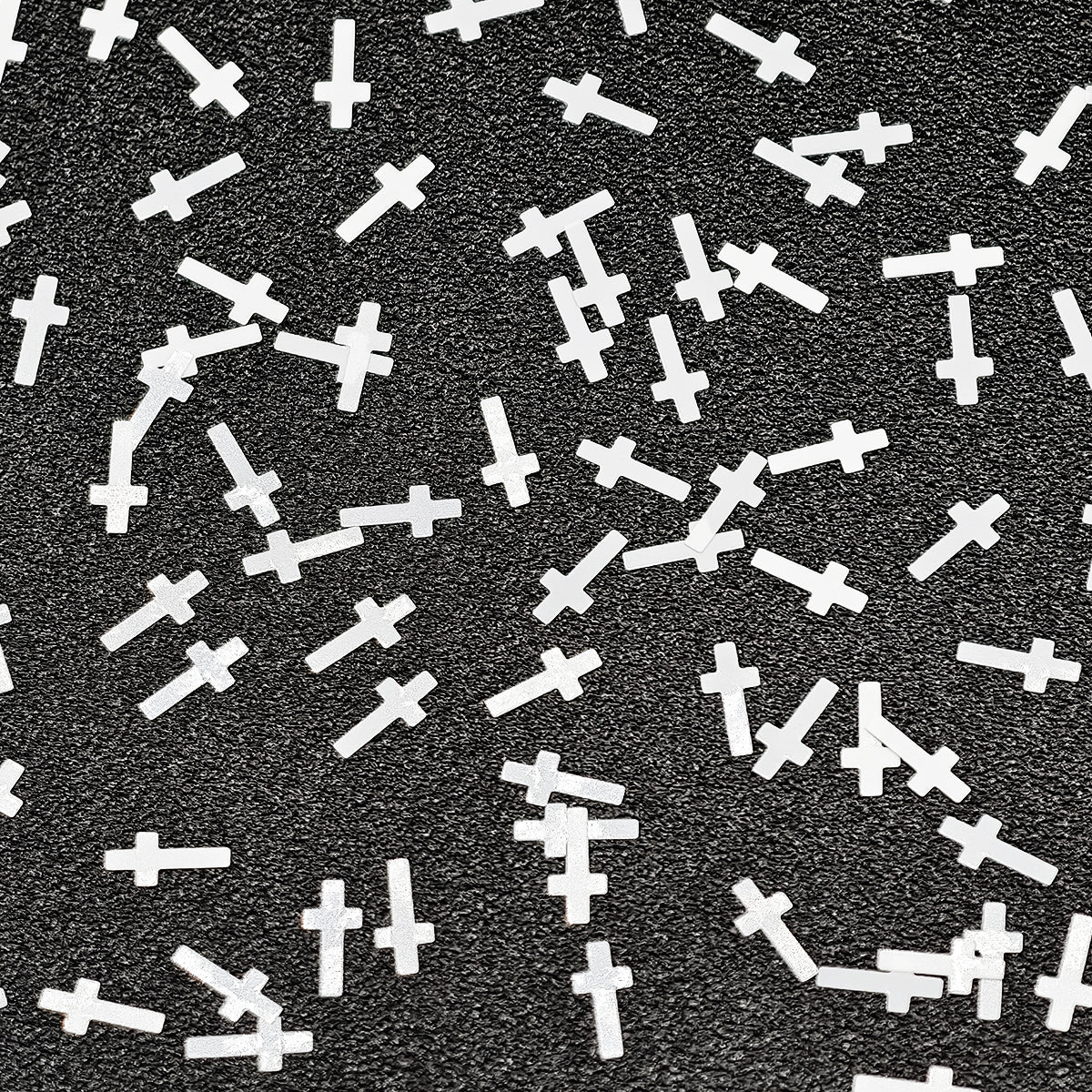 White Crosses Shaped Glitter