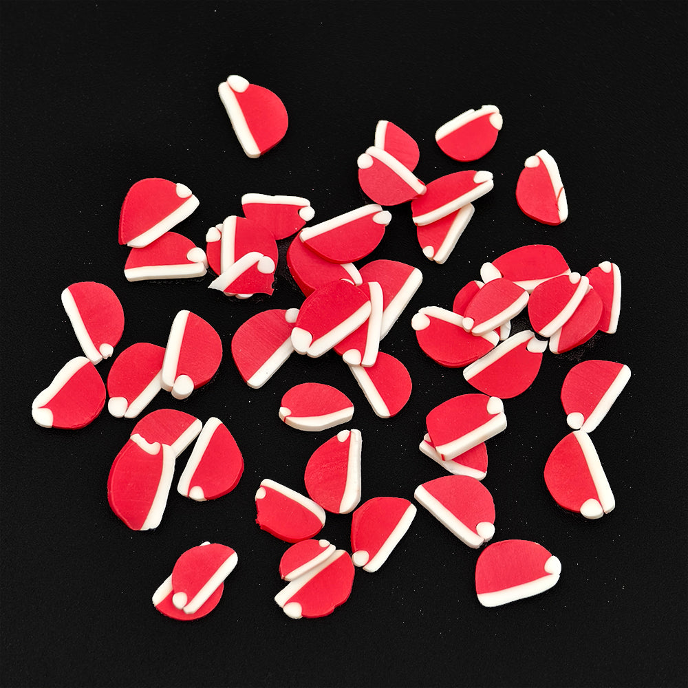 Santa Hat Clay Slices