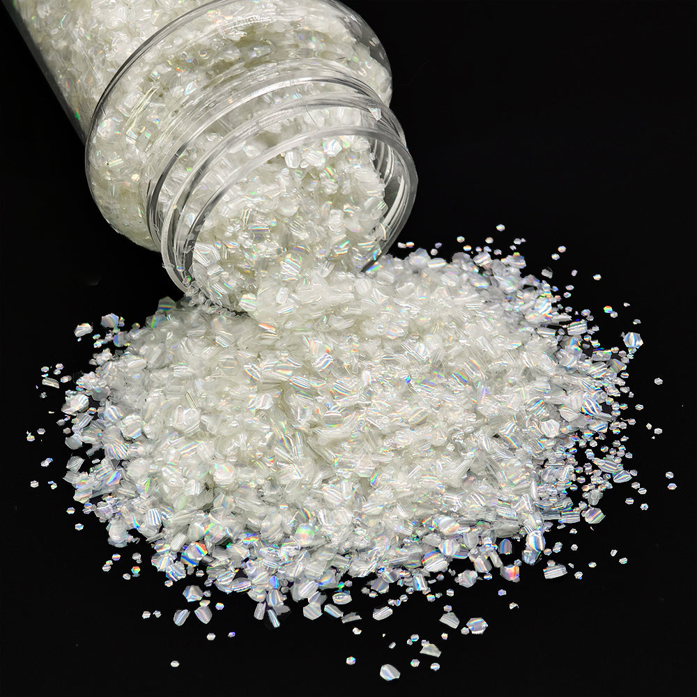 White Opal Bubble Chunky Glitter