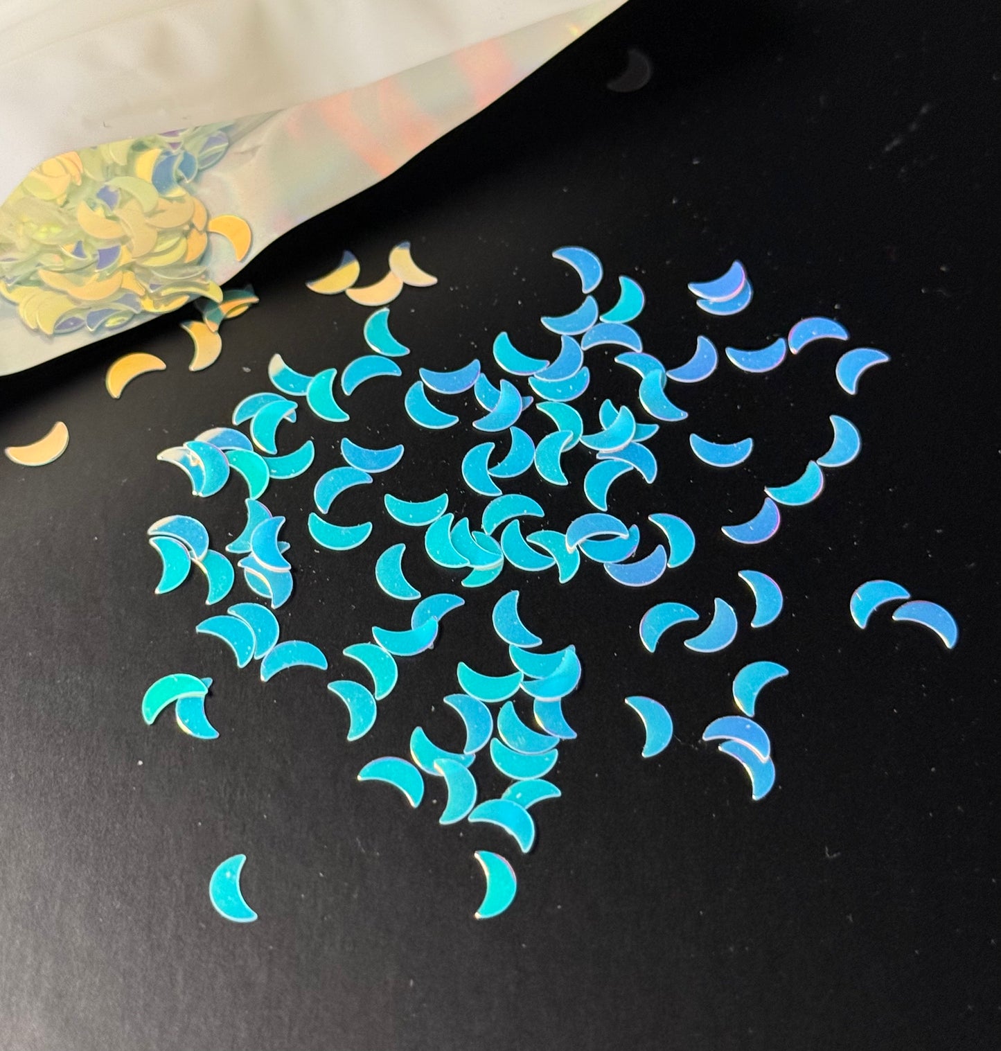 Glow Moons Shaped Glitter