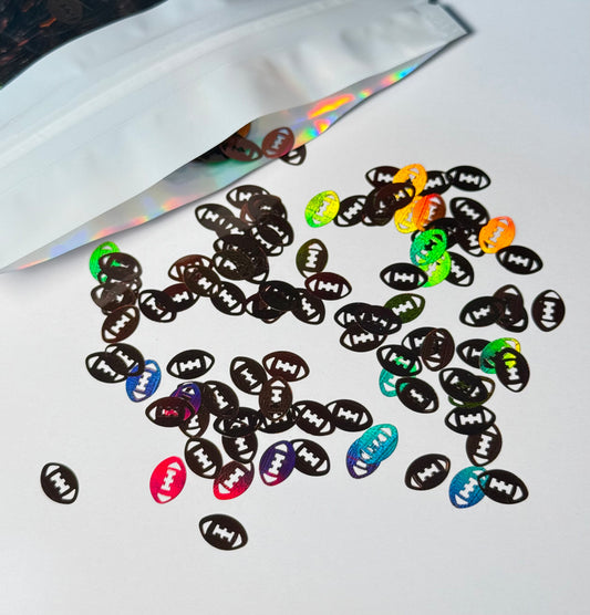 Football Holo Shaped Glitter