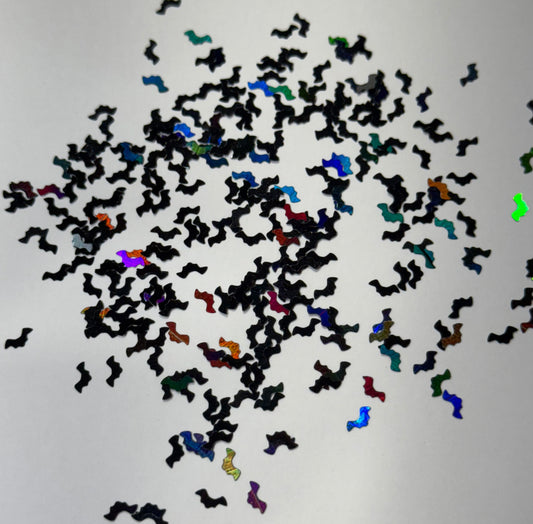 Mini Bats Holo 3mm Shaped Glitter