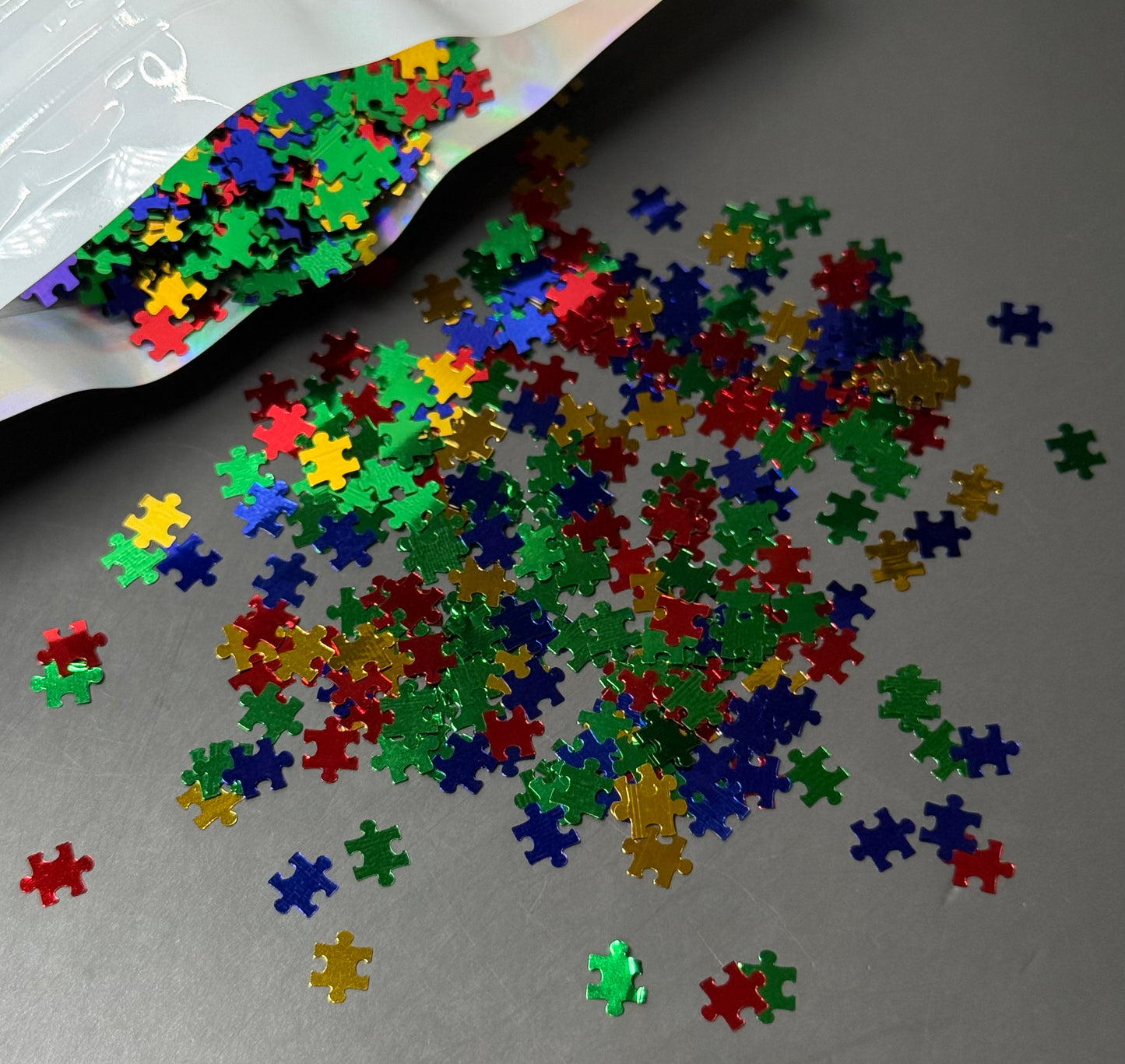 Puzzle Piece Shaped Glitter
