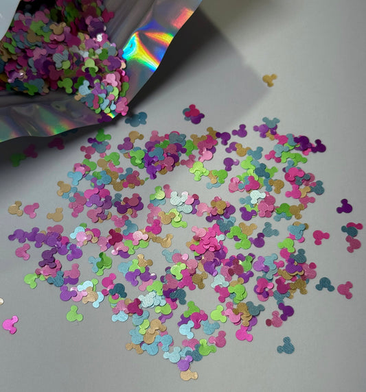 Mickey Heads Metalic Shaped Glitter