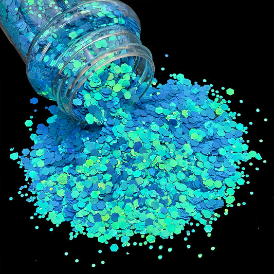 Sky Blue Chunky Glitter