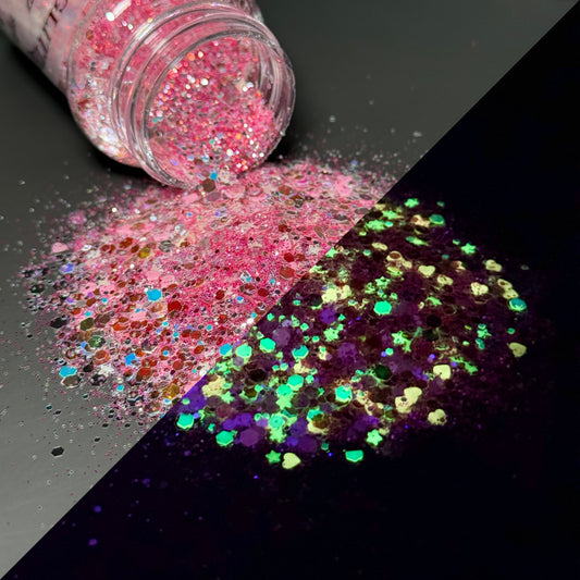 Pink Dreams Glow Chunky Glitter