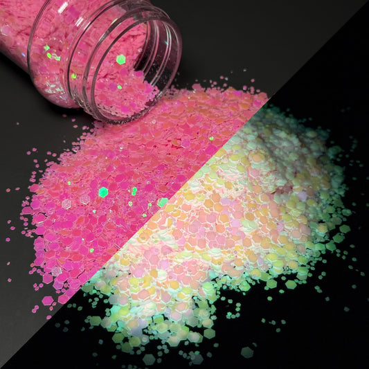 Bubblegum Glow Chunky Glitter