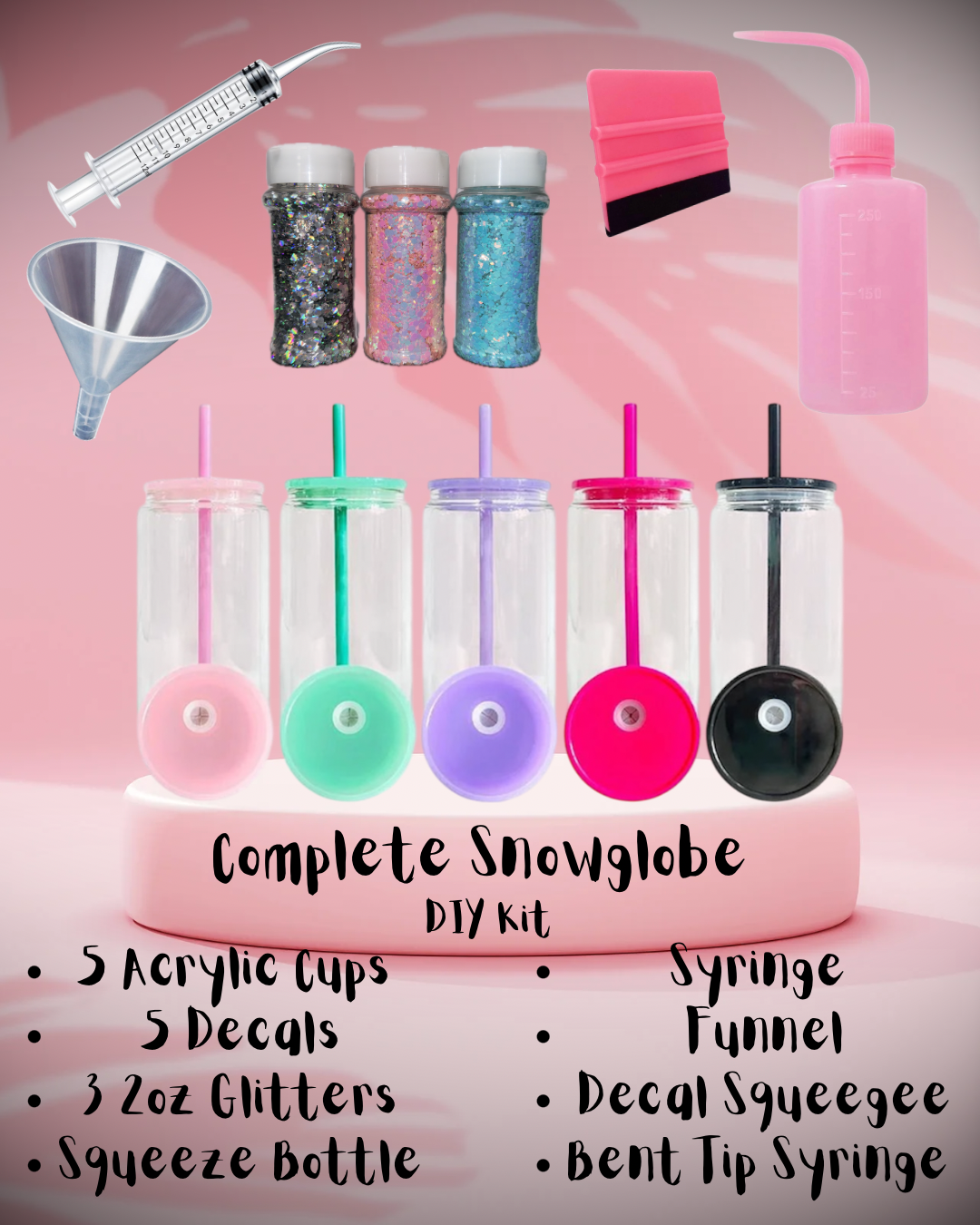 16oz Complete Snowglobe Bundle
