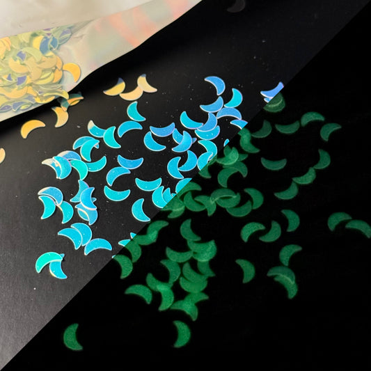 Glow Moons Shaped Glitter