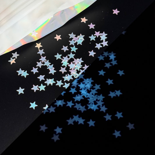 Glow Stars Shaped Glitter