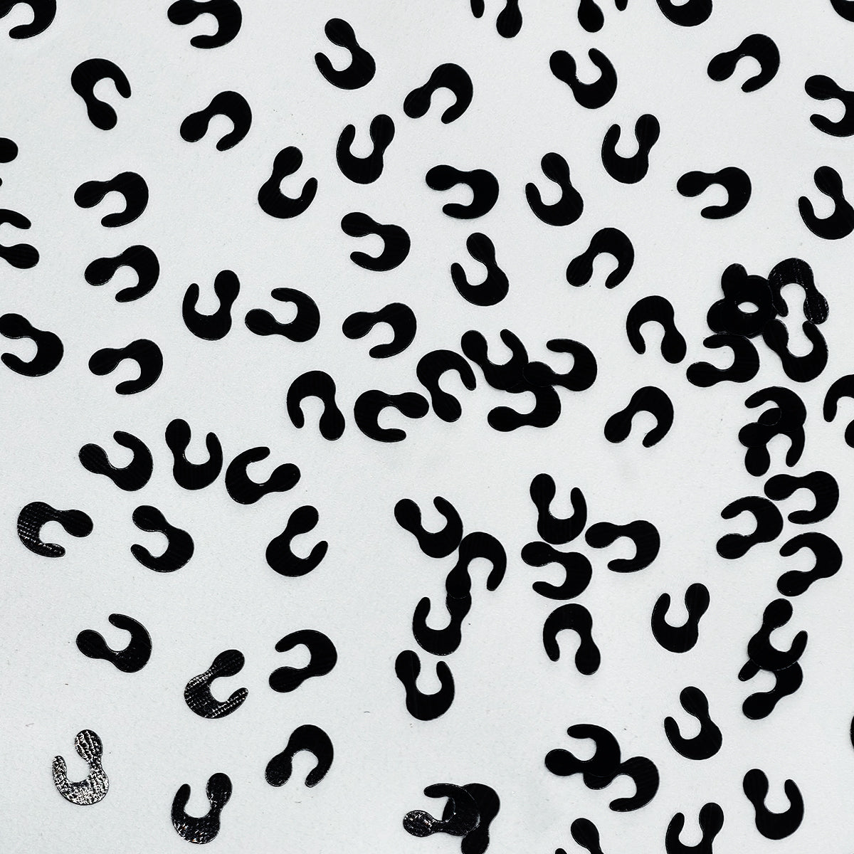 Black Cheetah Shaped Glitter