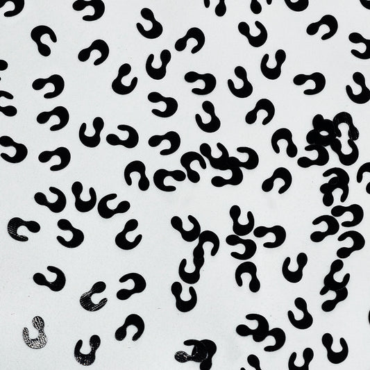 Black Cheetah Shaped Glitter