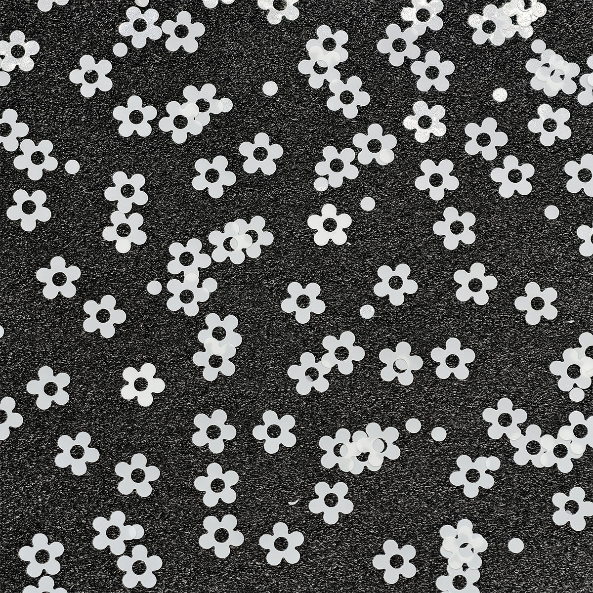 White Flower Shaped Glitter