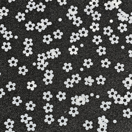 White Flower Shaped Glitter