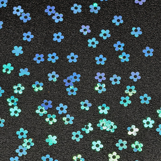 Blue Flower Shaped Glitter