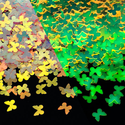 Glow Pink Butterfly Shaped Glitter